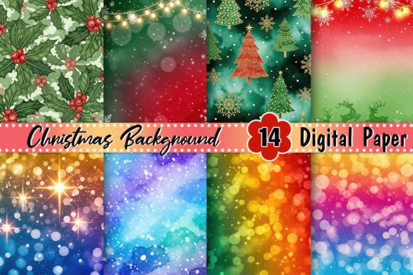 Chaotic Christmas Backgrounds for Bold Design
