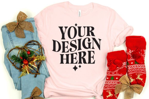 Christmas Bella Canvas 3001 Mock Soft Pi Product Mockups