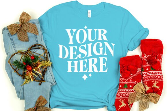 Christmas Bella Canvas 3001 Mock Turquoi Review