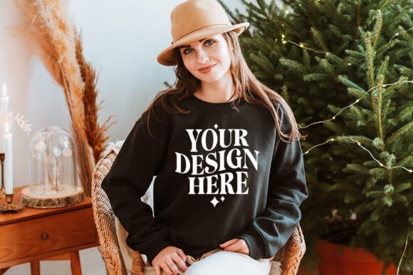 Christmas Gildan 18000 Mockup 1: Product Mockups