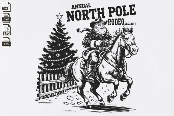 Cowboy Santa Western Christmas, Retro Crafts