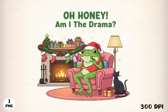 Review: Am I the Drama Funny Christmas PNG for Embroidery