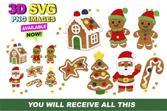 Review: Christmas Gingerbread Cookies 3D SVG for Crafts