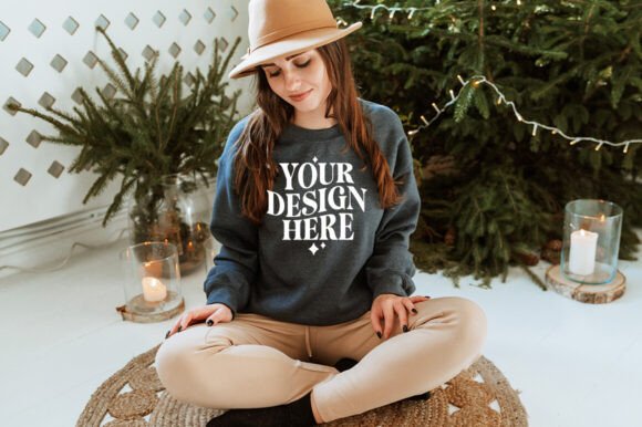 Reviewing Christmas Gildan 18000 Mockup 10 for Product Mockups