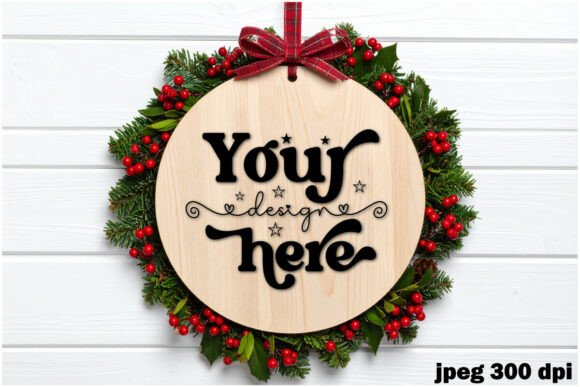 Reviewing Christmas Round Sign Mockup 4 for Crafts