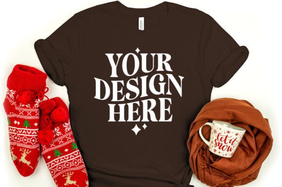 Reviewing the Christmas Bella Canvas 3001 Mockup Brown