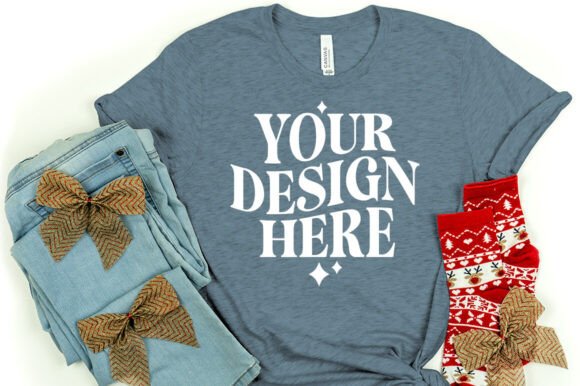 Reviewing the Christmas Bella Canvas 3001 Mockup Slate