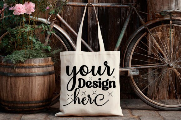Reviewing the Christmas Tote Bag Mockup 1