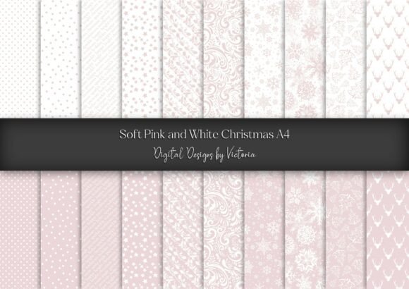 Soft Pink and White Christmas A4 Backgrounds Review